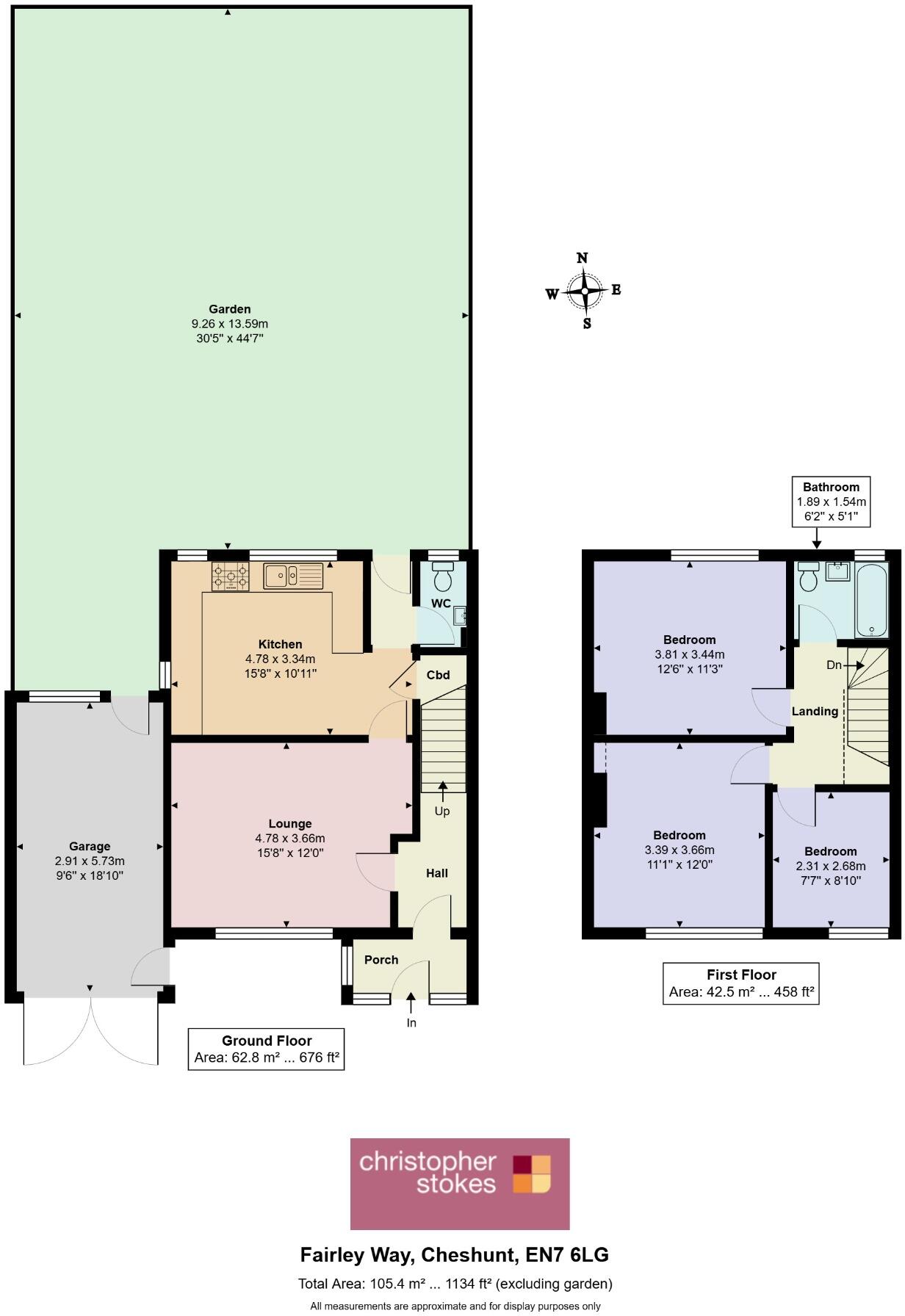 Fairley Way, Cheshunt, Hertfordshire,  EN7 6LG floorplan