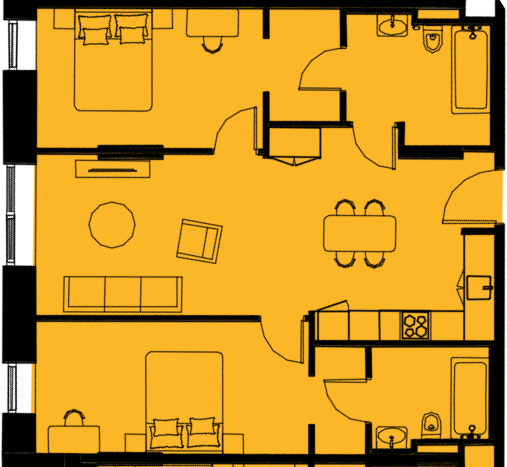 Laurence Place, M3 floorplan