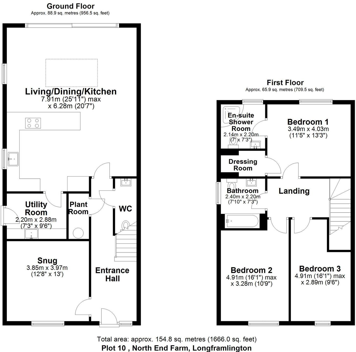The Thrunton, The Steadings, North End Farm, Longframlington, Northumberland NE65 8DZ floorplan