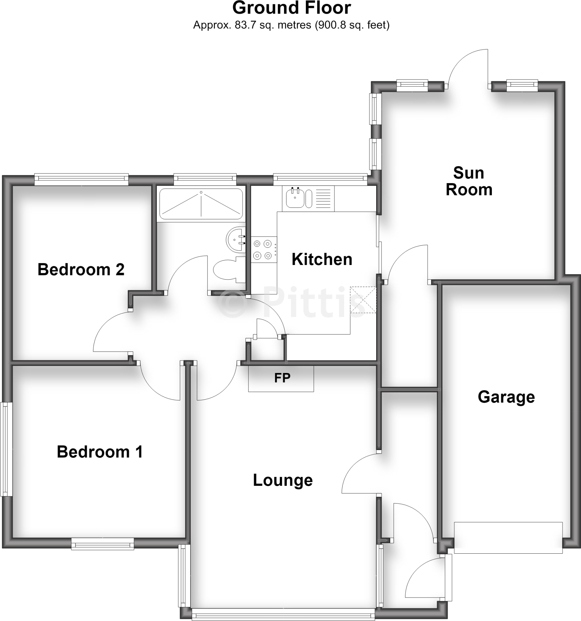 Ronstan Gardens, Freshwater, Isle of Wight floorplan