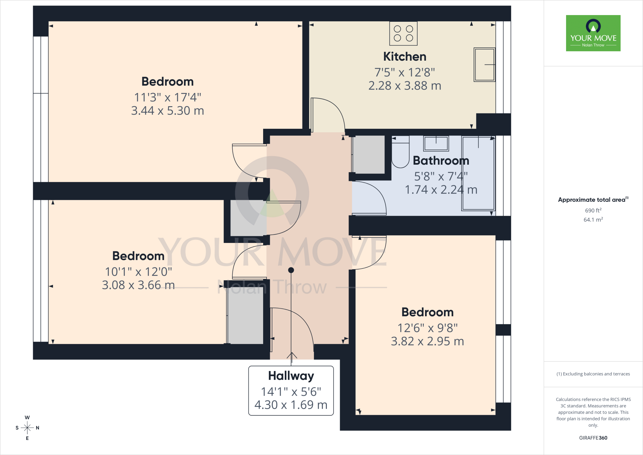 Cliftonville Court, Northampton, Northamptonshire, NN1 floorplan