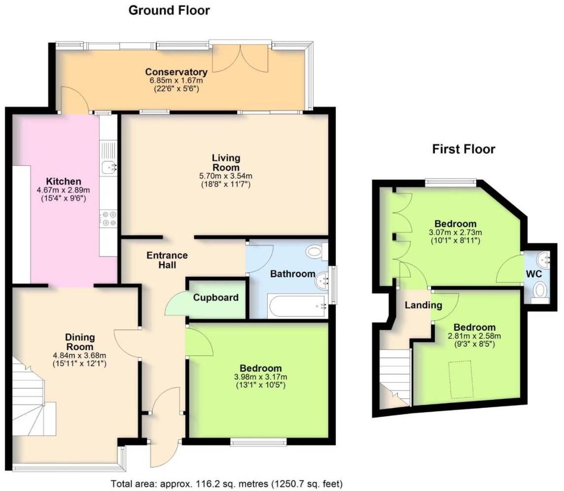 Kings close, Lancing floorplan