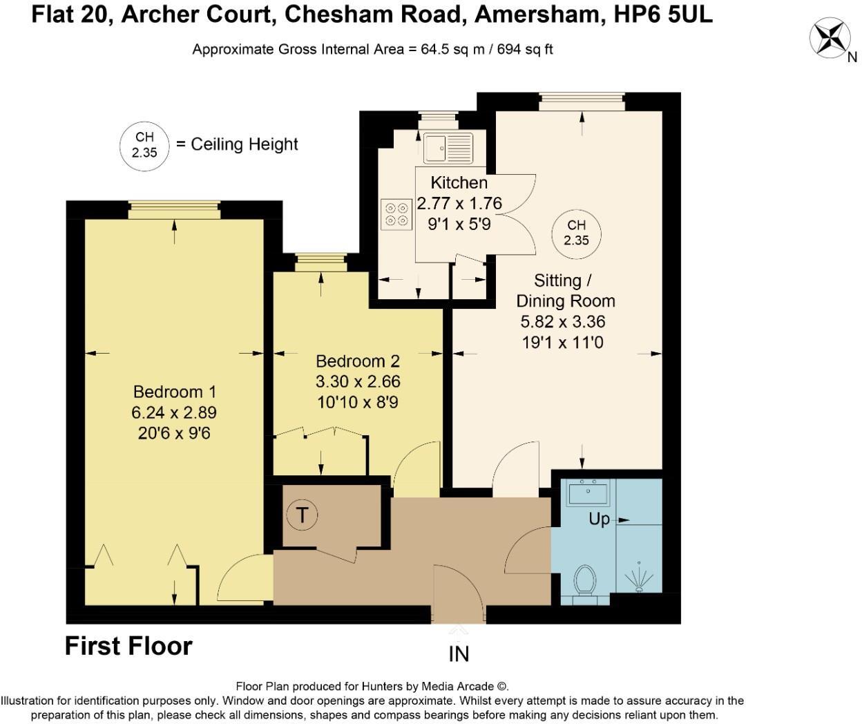 Archer Court, Chesham Road, Amersham, Buckinghamshire, HP6 5UL floorplan