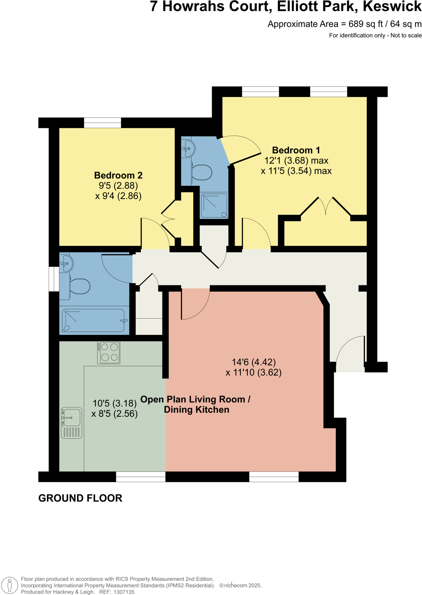 7 Howrahs Court, Elliott Park, Keswick, Cumbria, CA12 5NT floorplan