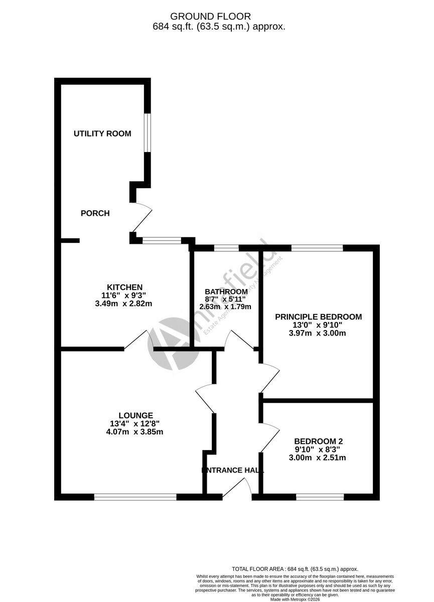 Miller Way, Huntingdon, PE28 floorplan