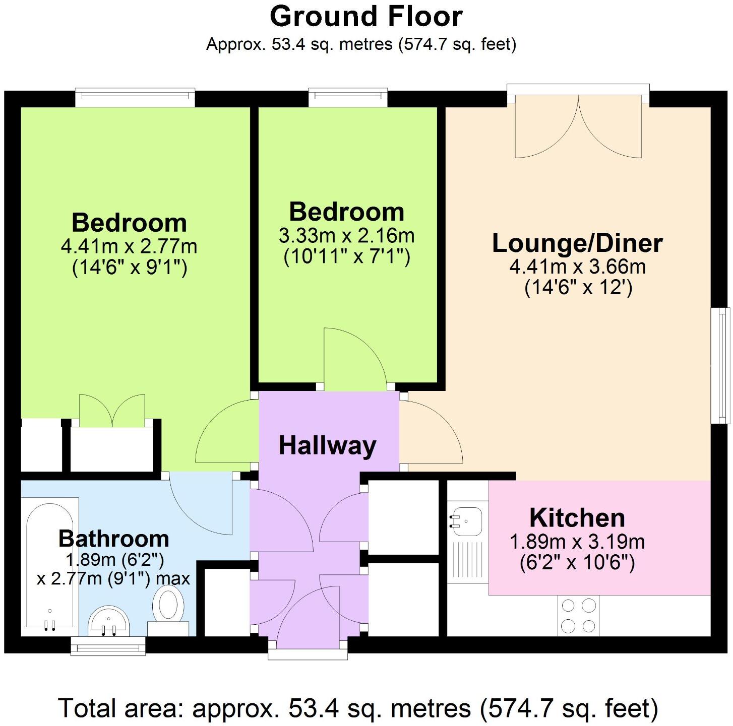 Elmwood Road, Arleston, Telford, Shropshire, TF1 2NT floorplan