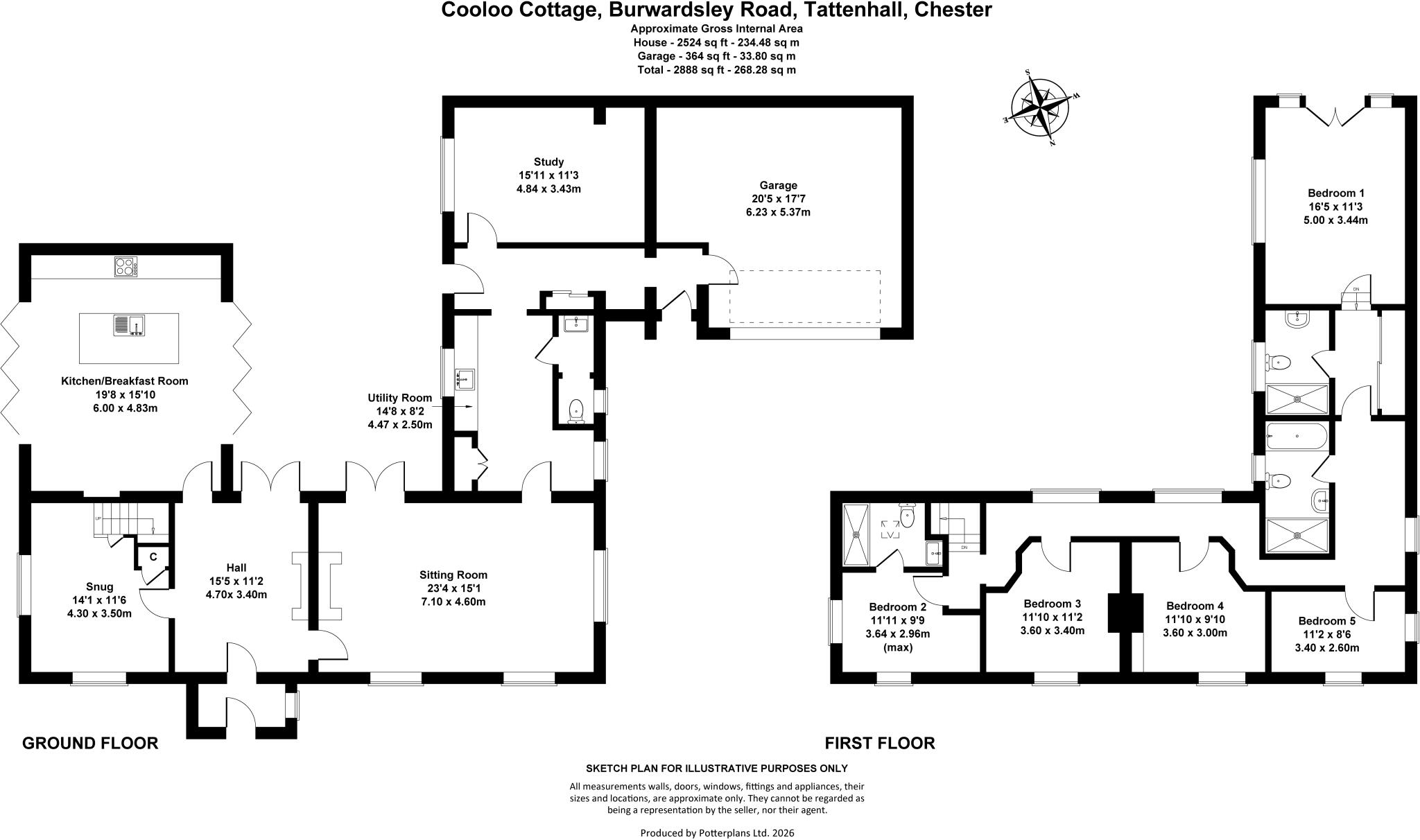 Burwardsley Road, Tattenhall, Chester, Cheshire, CH3 floorplan