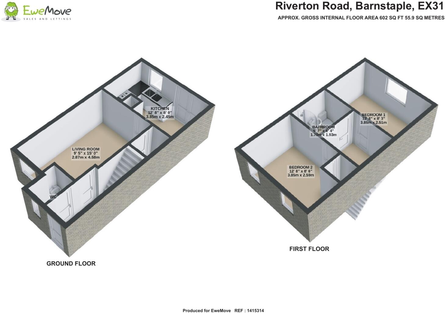 Riverton Road, Barnstaple, EX31 floorplan