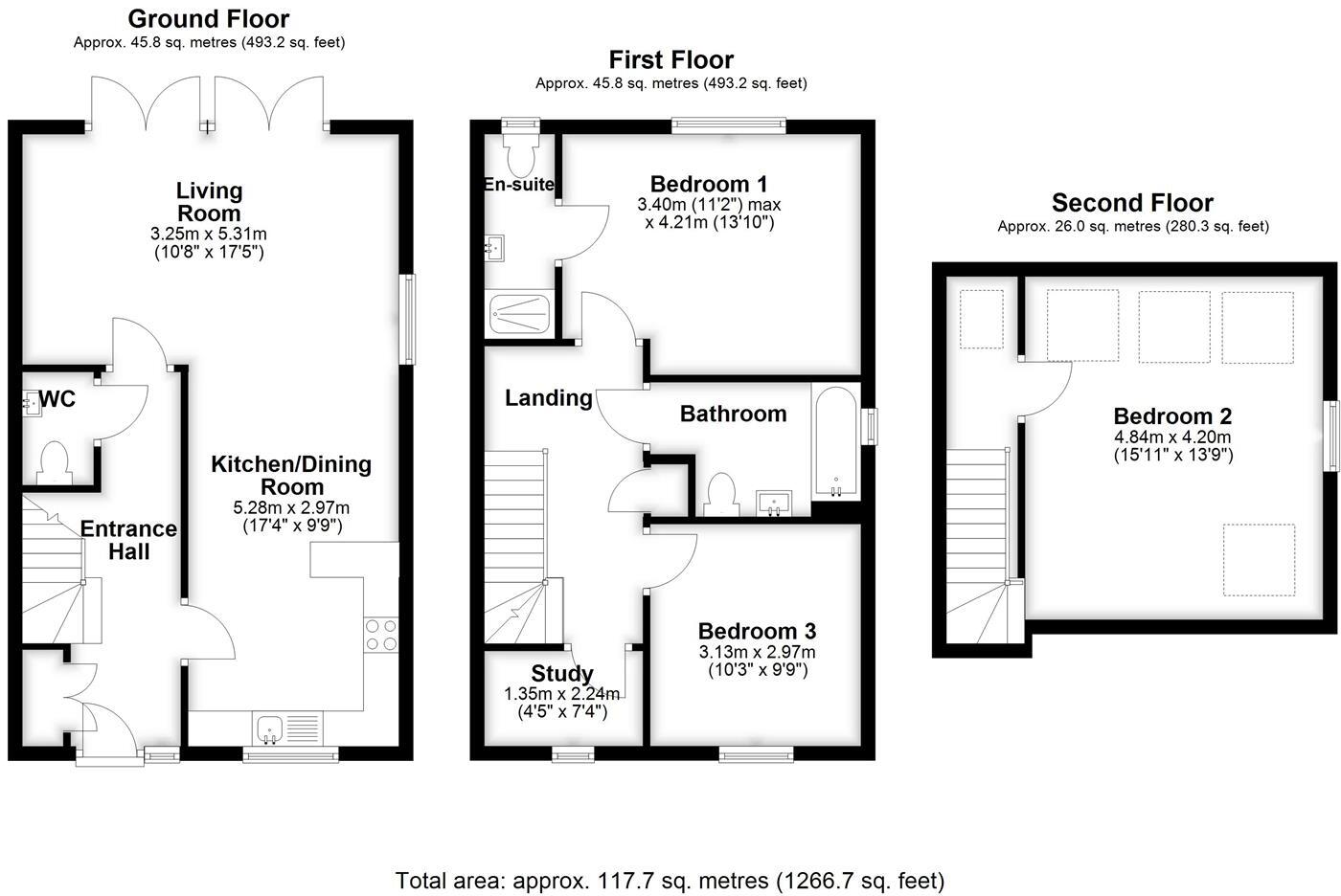 Brand New Three Bedroom Home On Lodway, Pill. floorplan