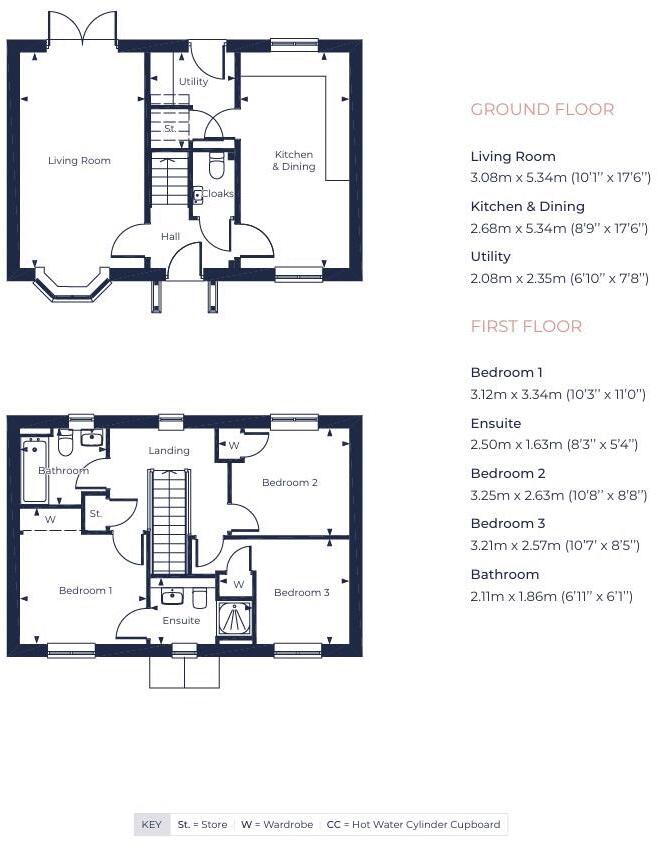 Plot 55 Guinevere Park, Oswestry floorplan