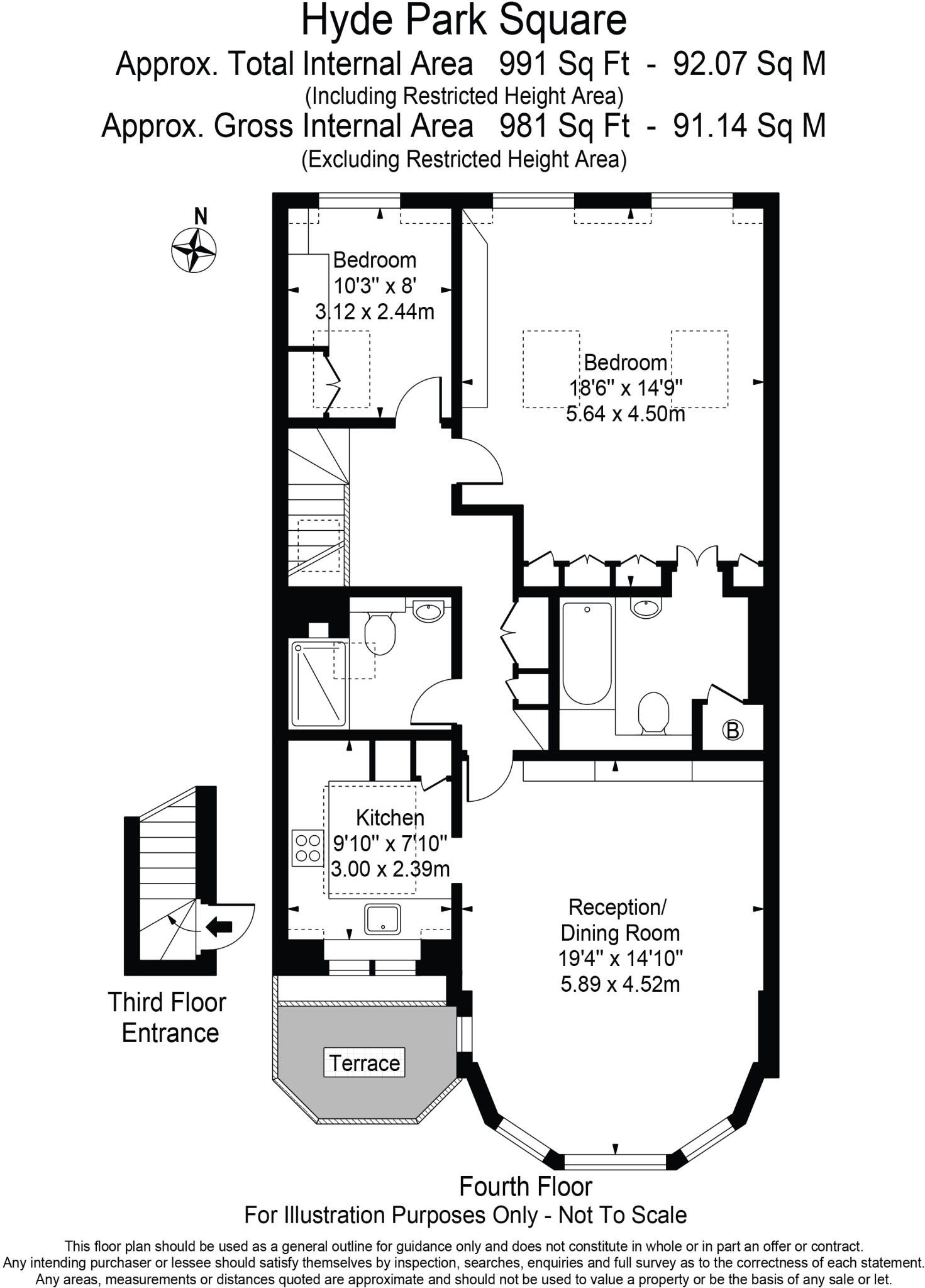 Hyde Park Square, London floorplan