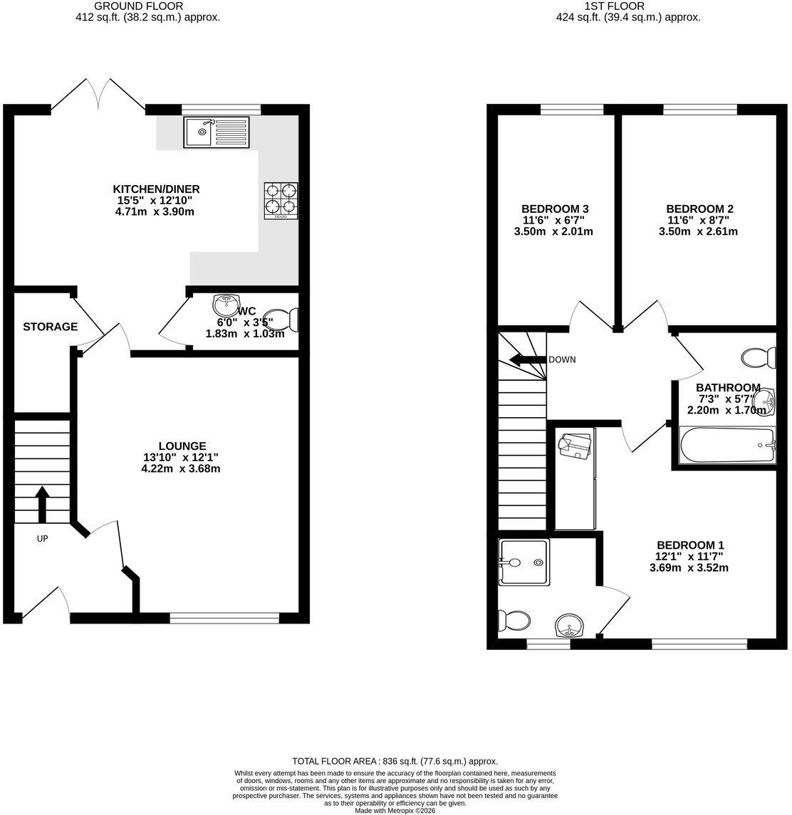 Tynan Crescent, Stowmarket, IP14 floorplan