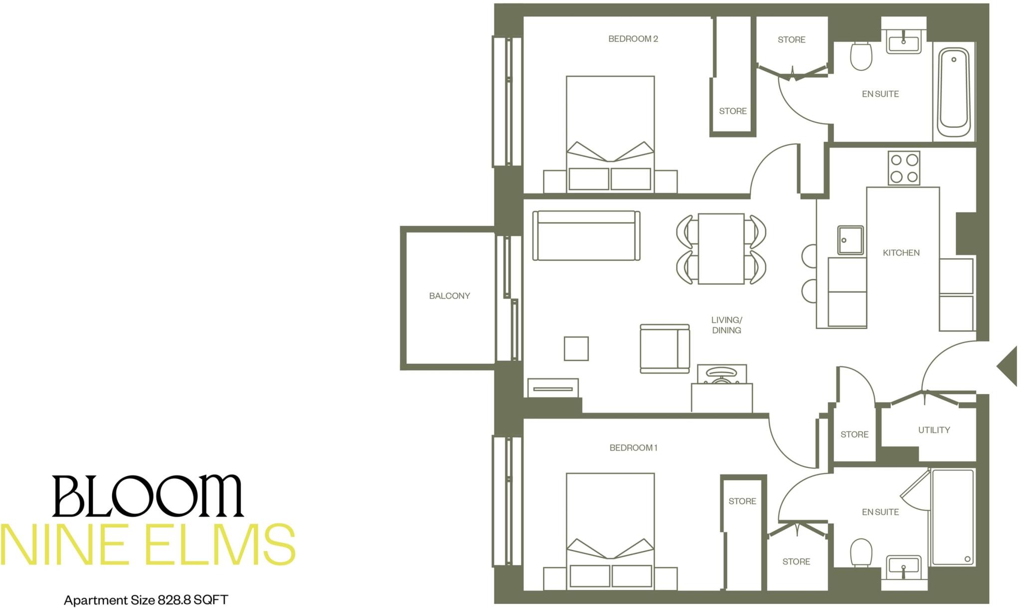 Bloom East, 55 Nine Elms Ln, Nine Elms, London SW11 7DG floorplan