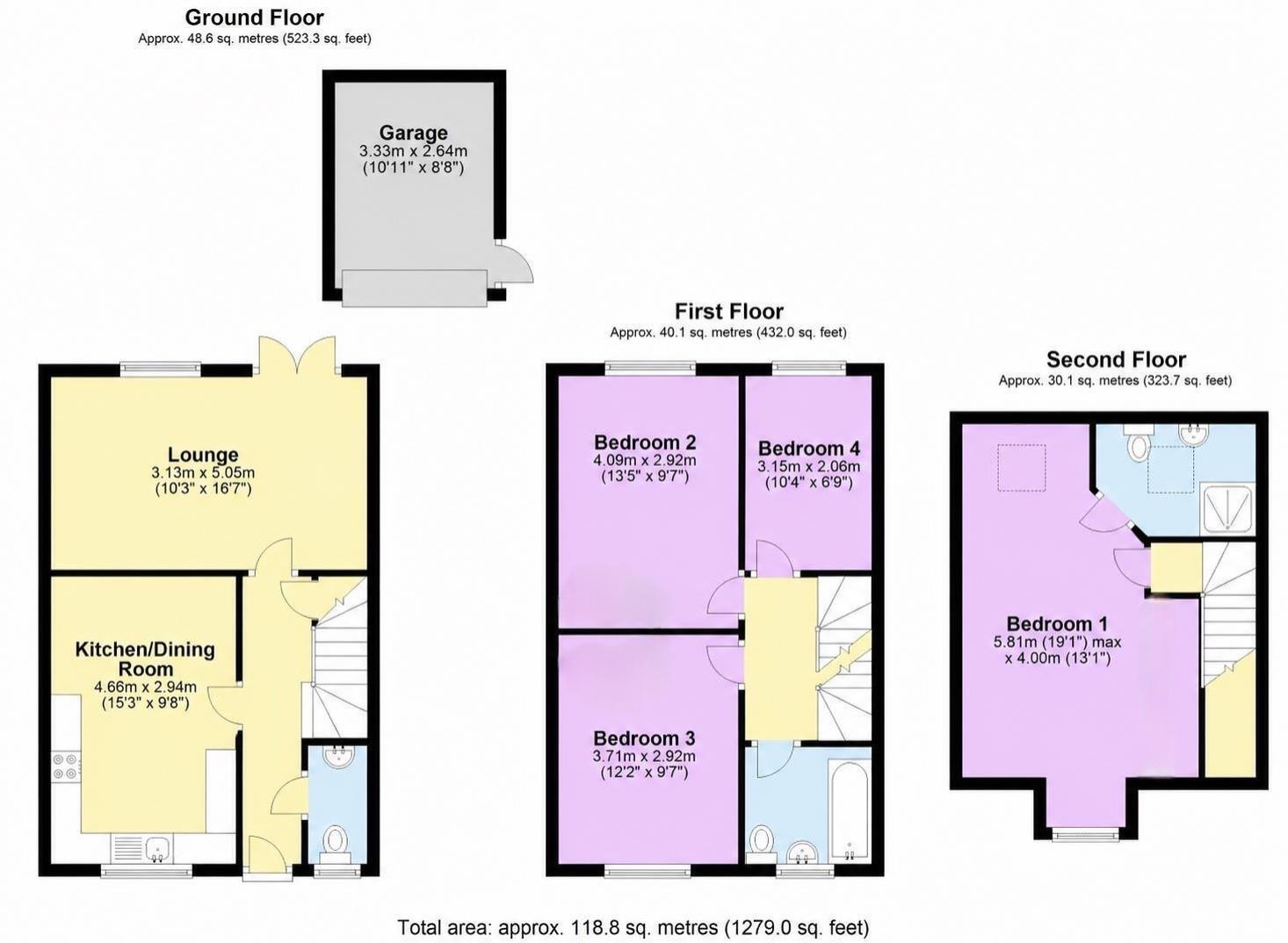 Herwin Close, Wellesbourne, Warwick floorplan