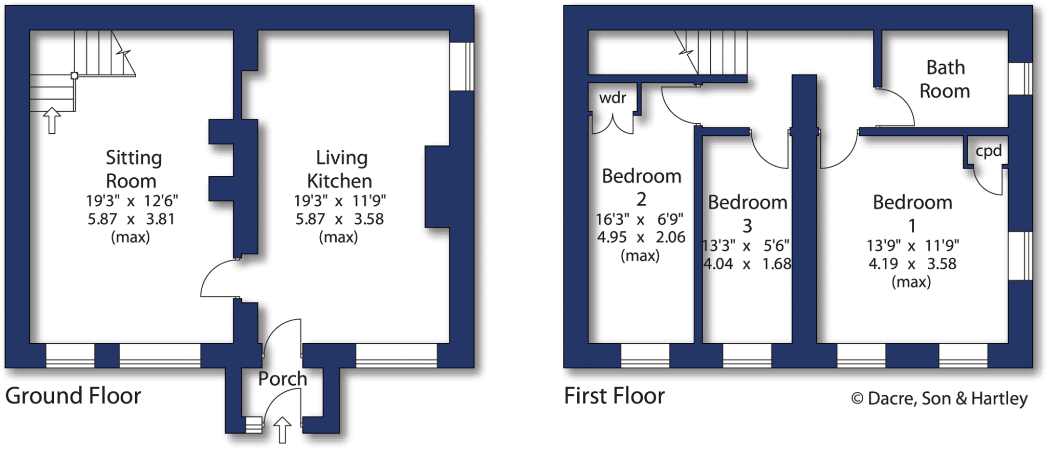 Newsholme, Oakworth, Keighley, West Yorkshire, BD22 floorplan