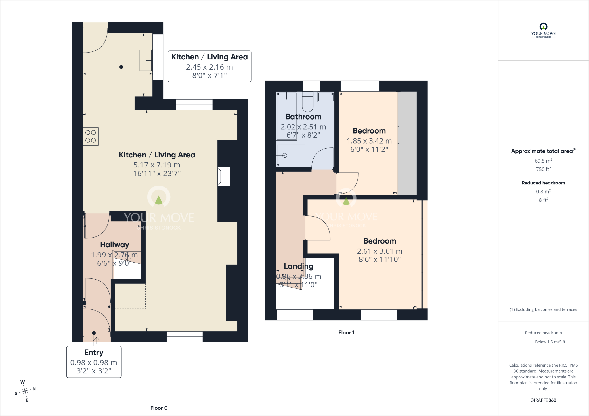 John Street, Beamish, Stanley, County Durham, DH9 floorplan