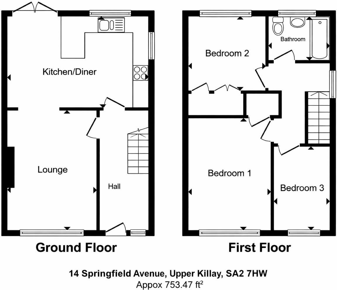 Springfield Avenue, Upper Killay, Swansea, SA2 7HW floorplan
