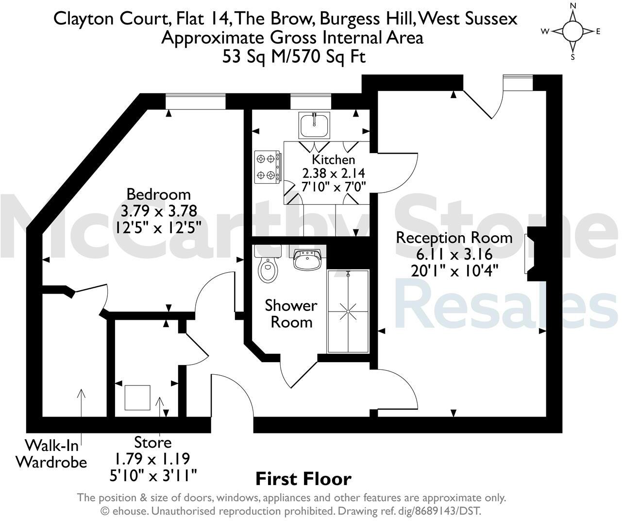Clayton Court, The Brow, Burgess Hill, RH15 9DB floorplan