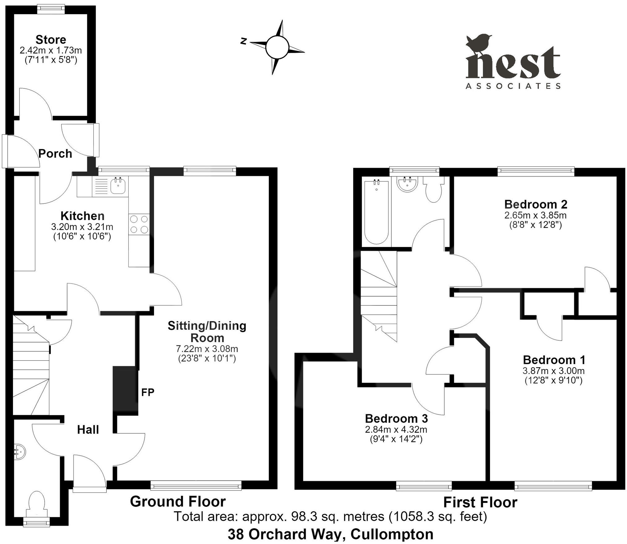 Orchard Way, Cullompton, Devon, EX15 1EJ floorplan