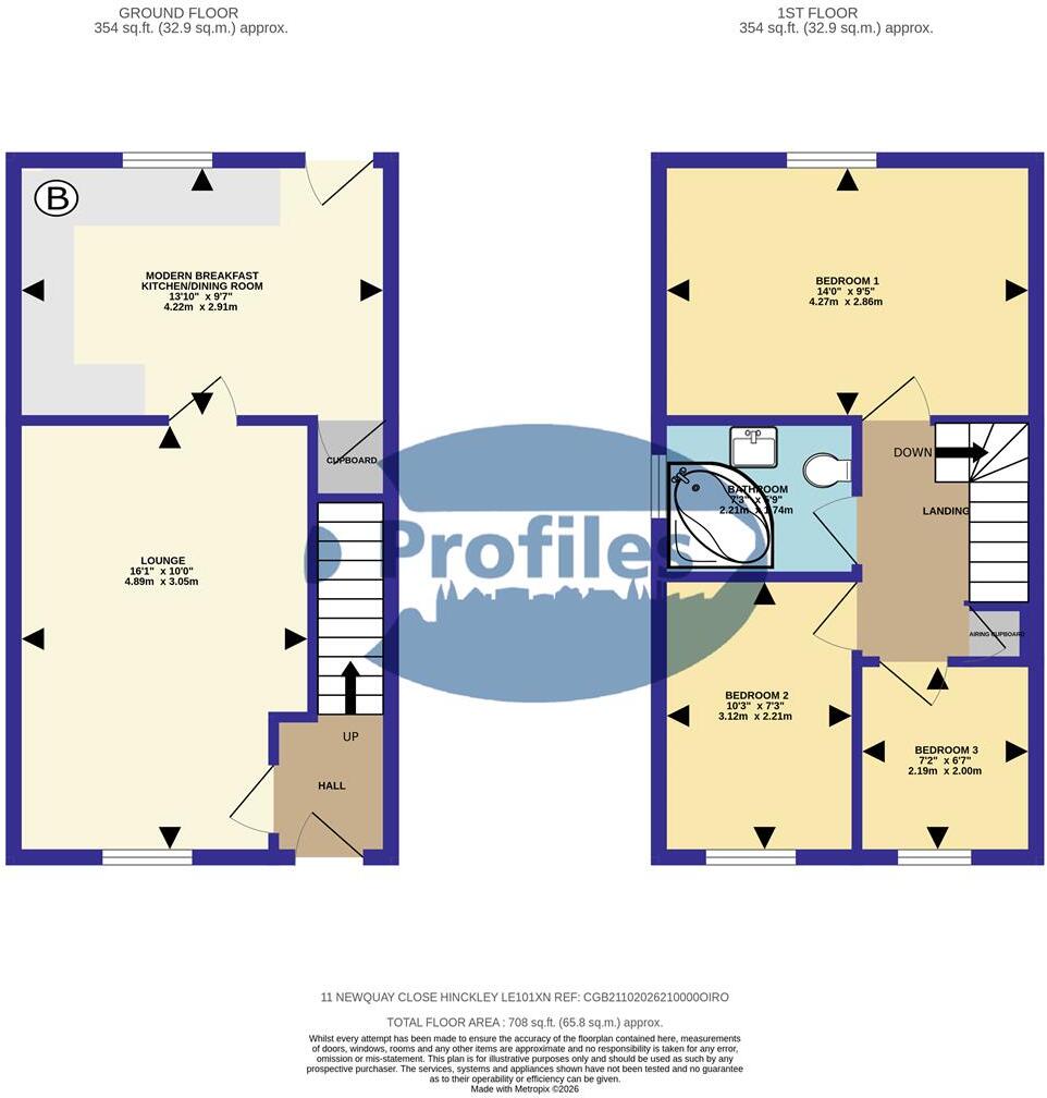 Newquay Close, Hinckley floorplan