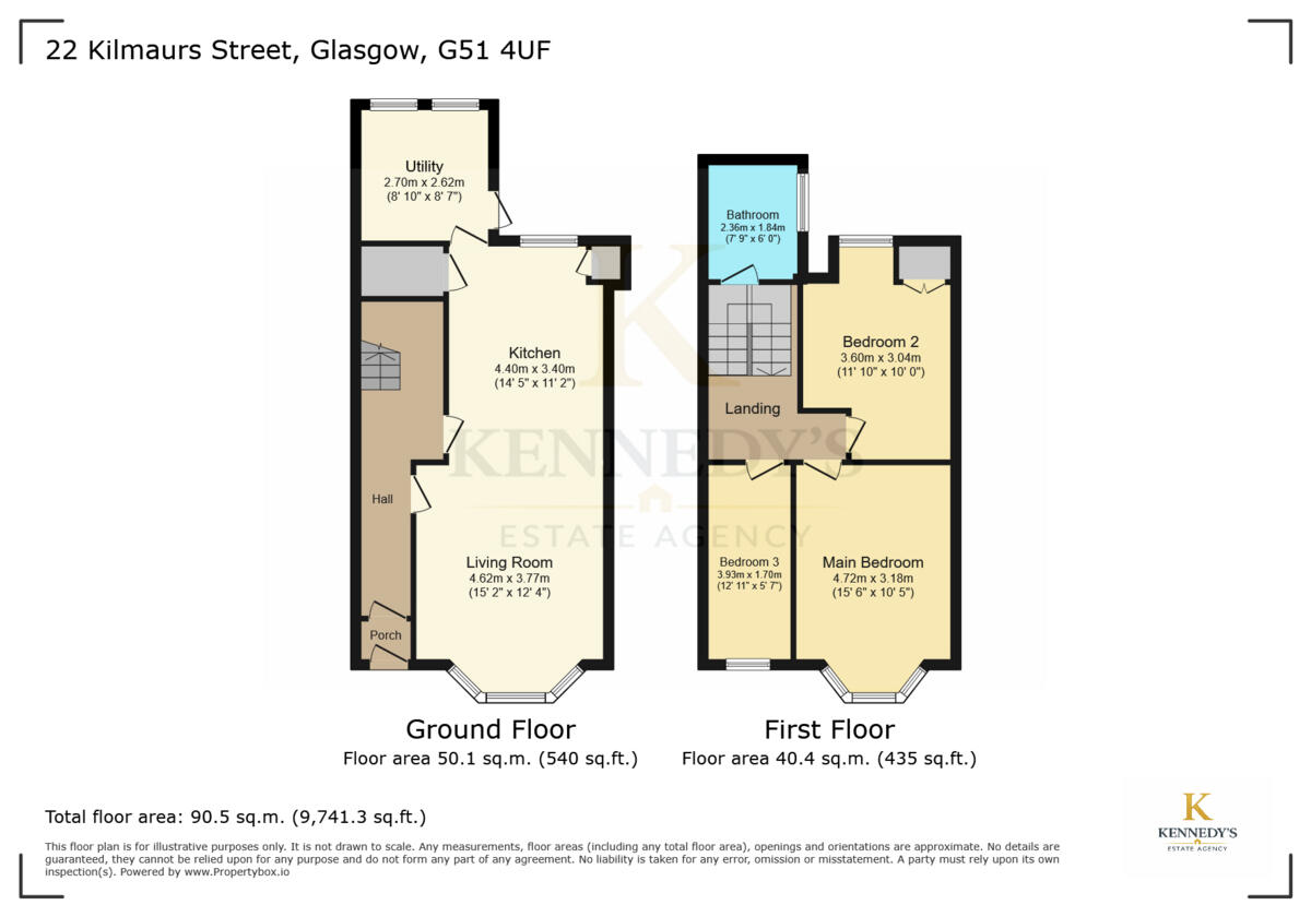 22 Kilmaurs Street, Glasgow G51 4UF floorplan
