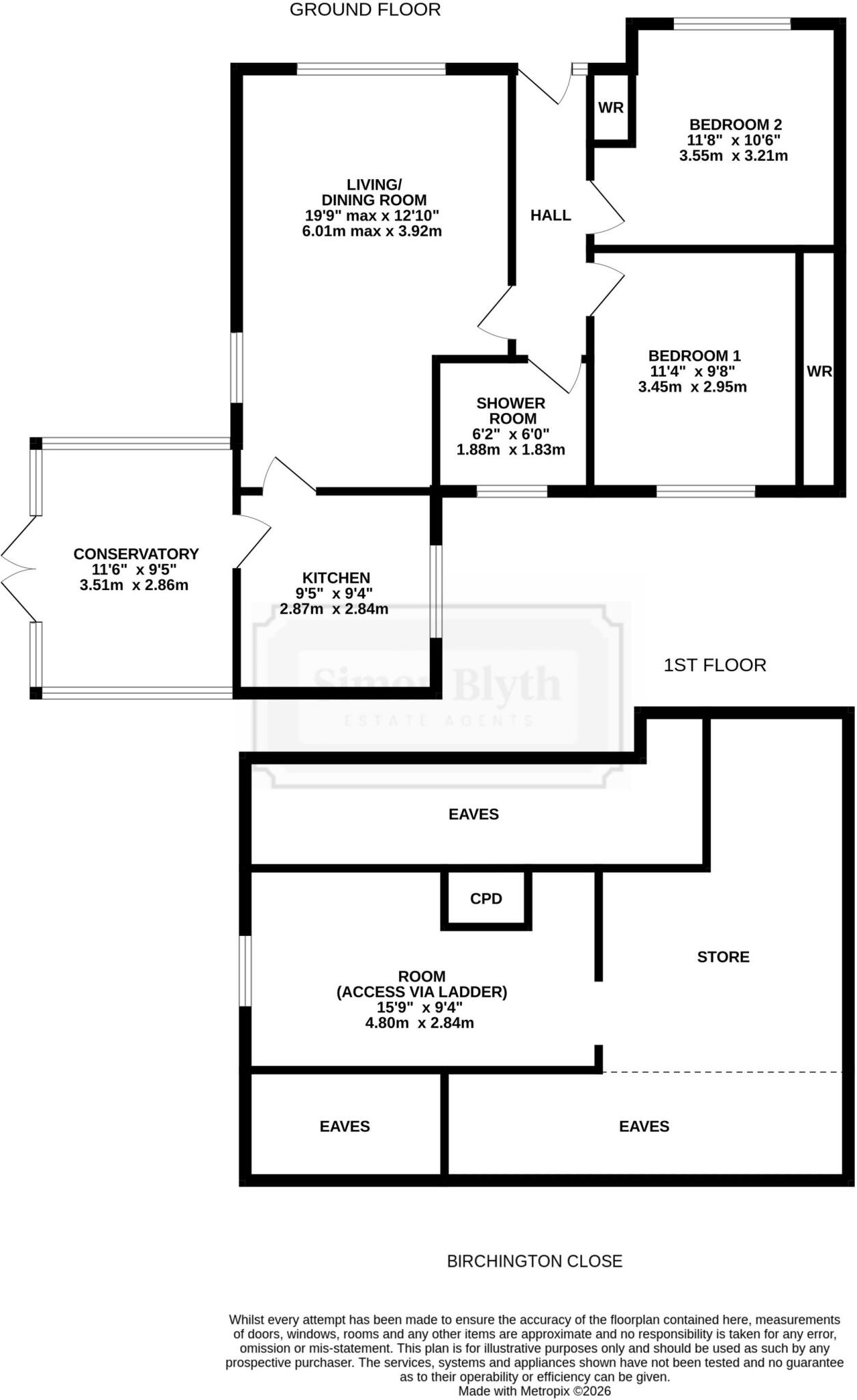 Birchington Close, Birchencliffe, Huddersfield, HD3 floorplan