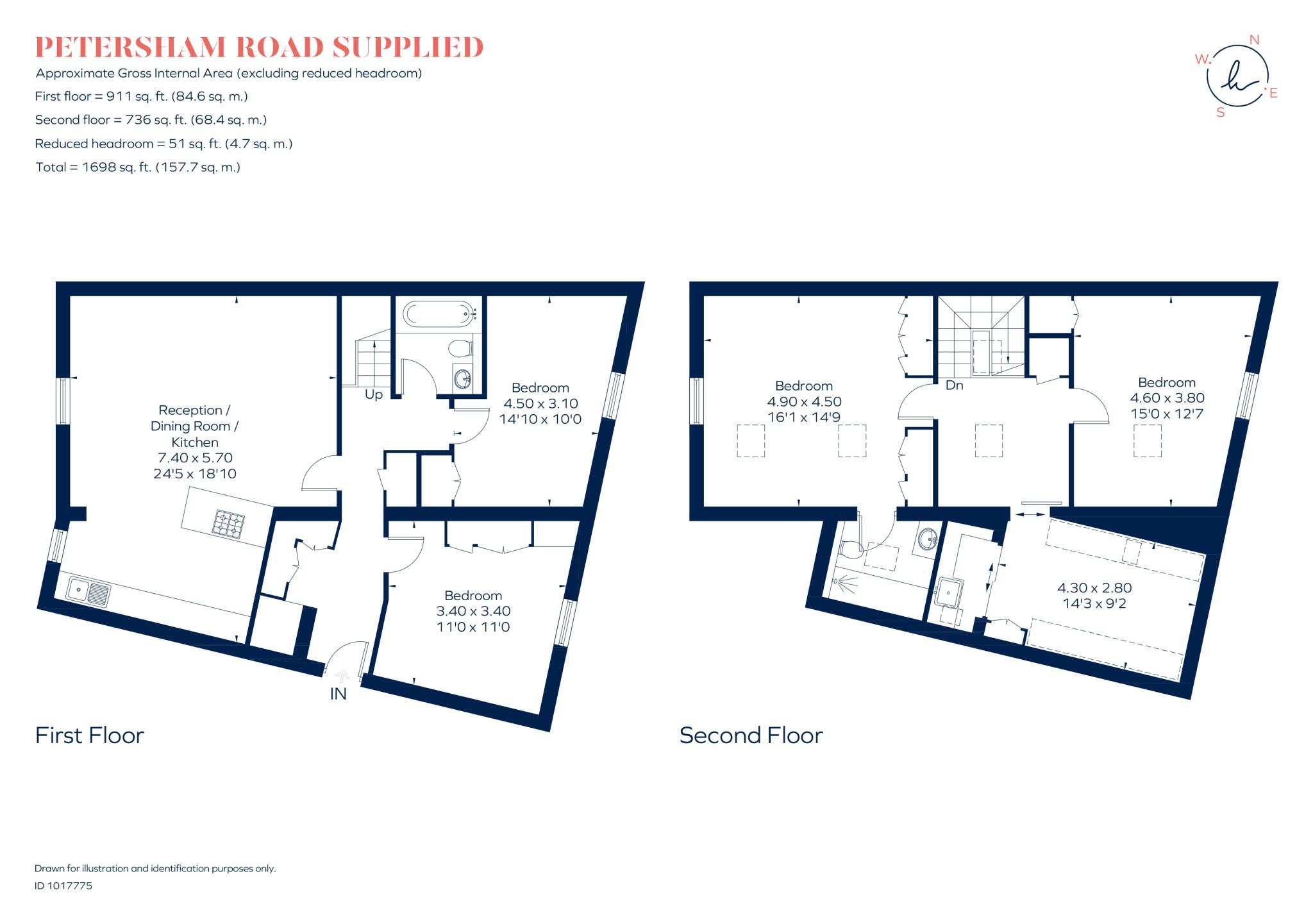 85 Petersham Road, Richmond, TW10 floorplan