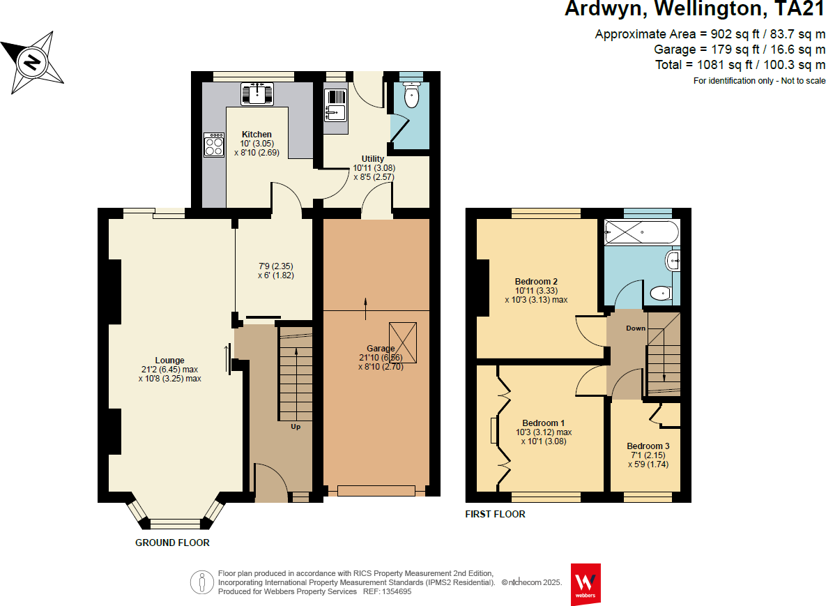 12, Ardwyn, Wellington, Somerset, TA21 floorplan