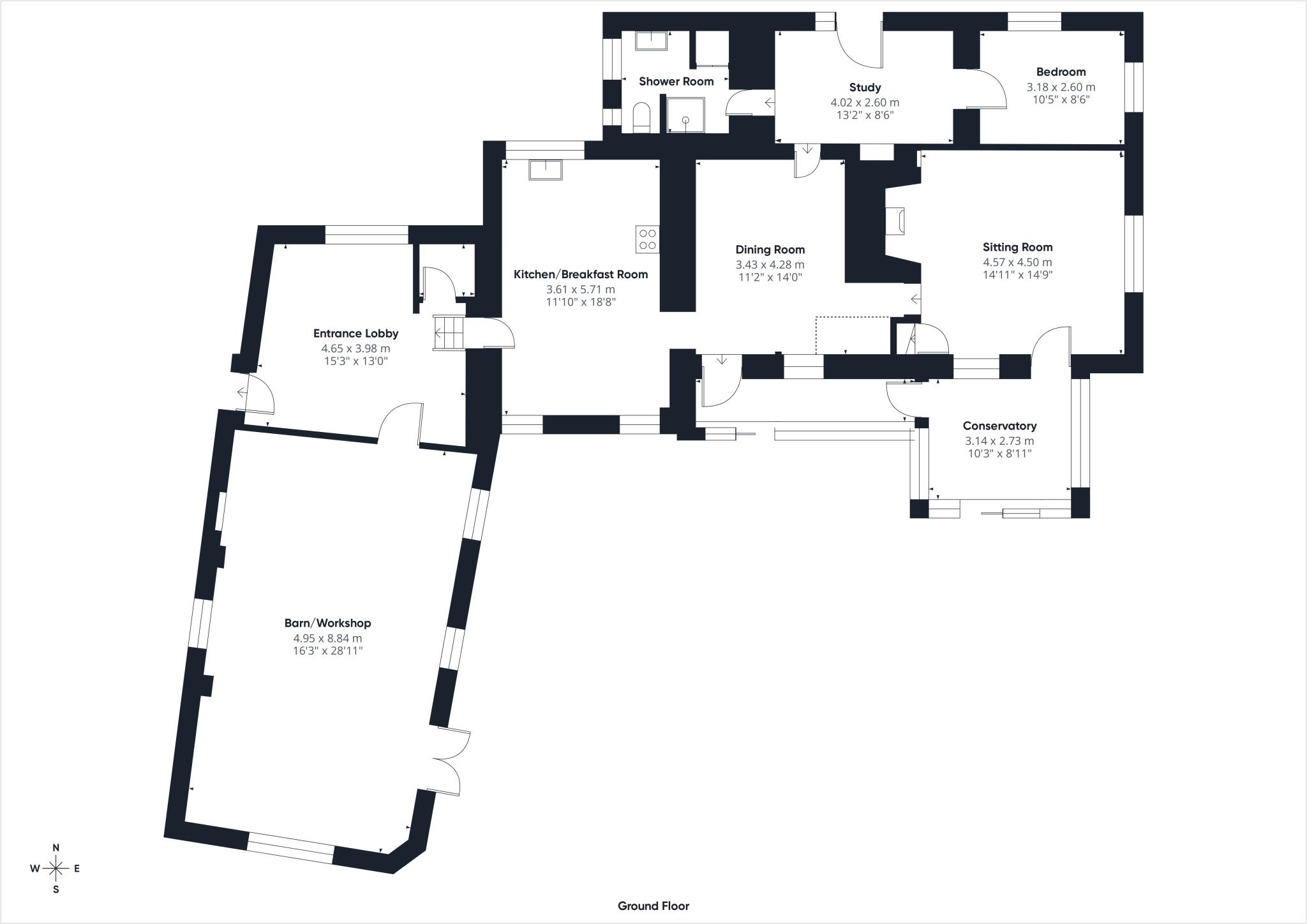 Llangarron, Ross-on-Wye, Herefordshire, HR9 floorplan