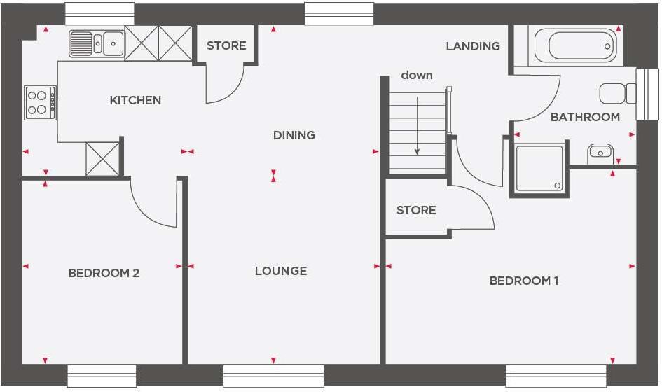 Trevemper Road,
Newquay,
Cornwall,
TR8 floorplan