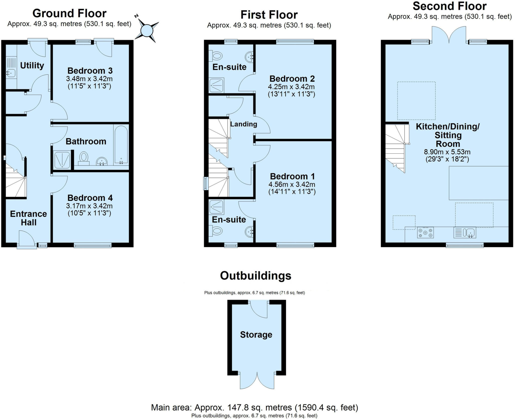 Grenville Road, Salcombe floorplan