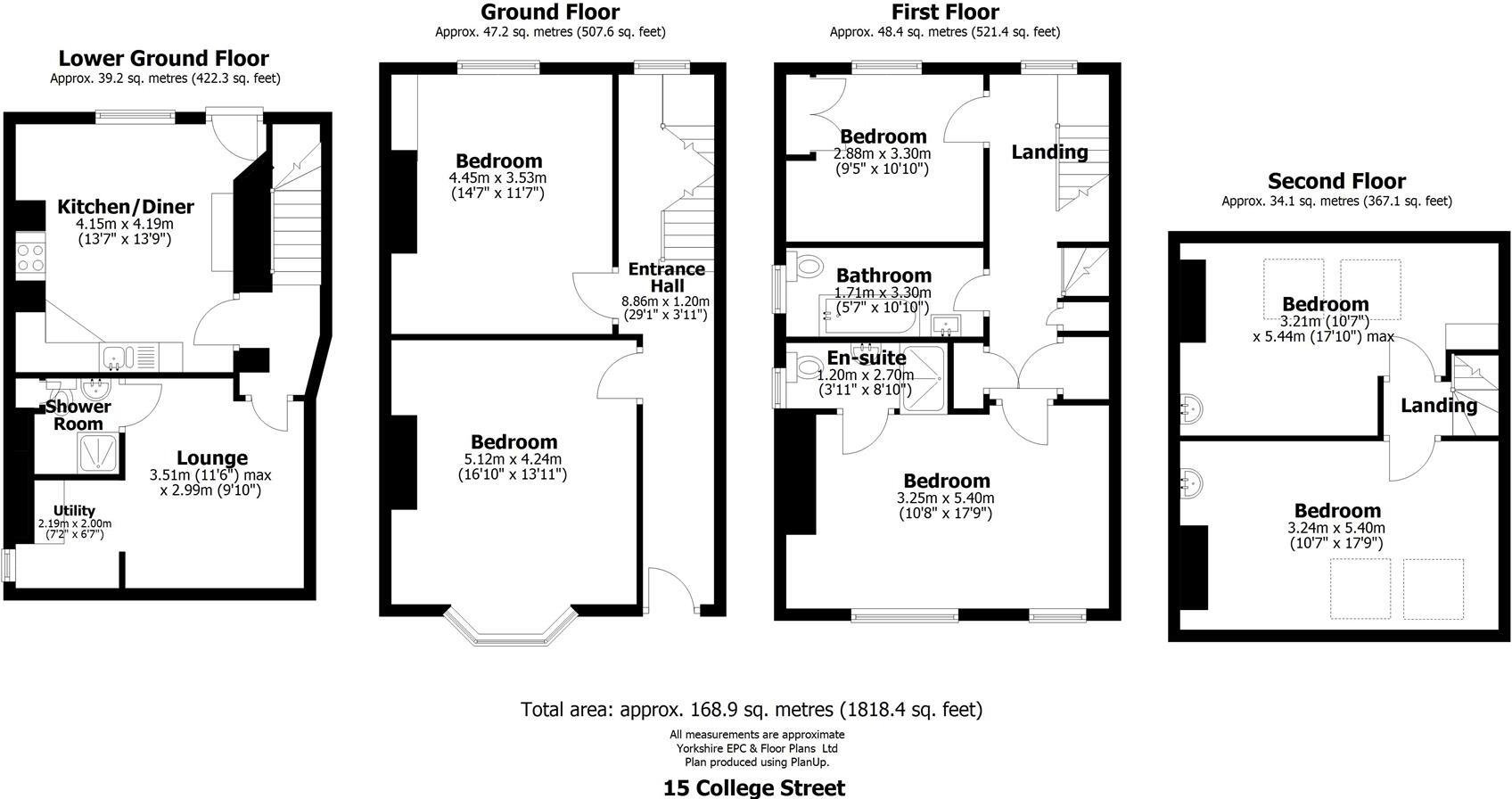 15 College Street Broomhill, Sheffield floorplan