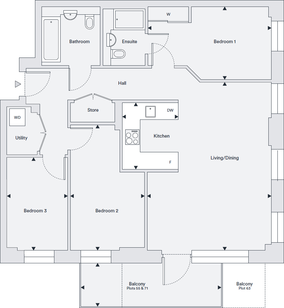 Rockcliffe Square,
95 Plumstead Road,
London,
SE187DQ floorplan