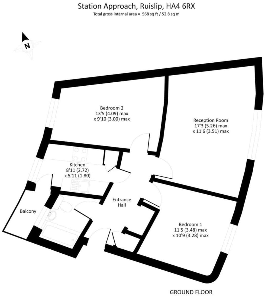 Langham Court, Station Approach, South Ruislip, Ruislip floorplan
