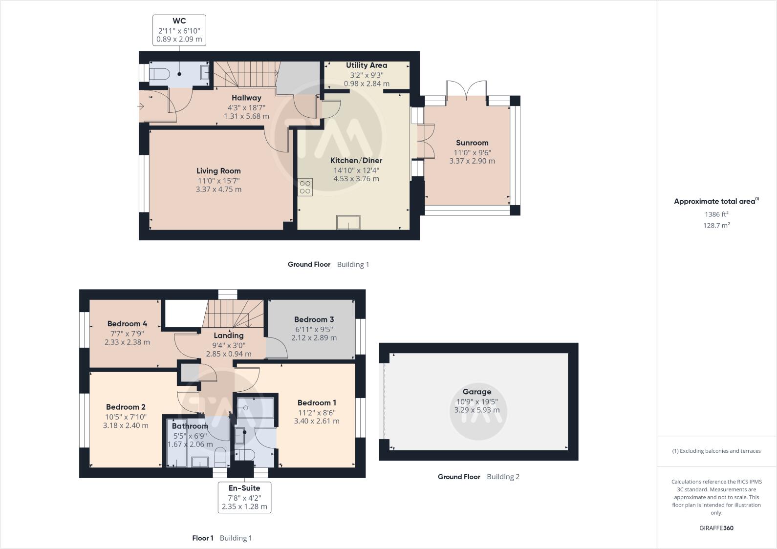 Glanville Crescent, Little Paxton, St. Neots, Cambridgeshire, PE19 floorplan