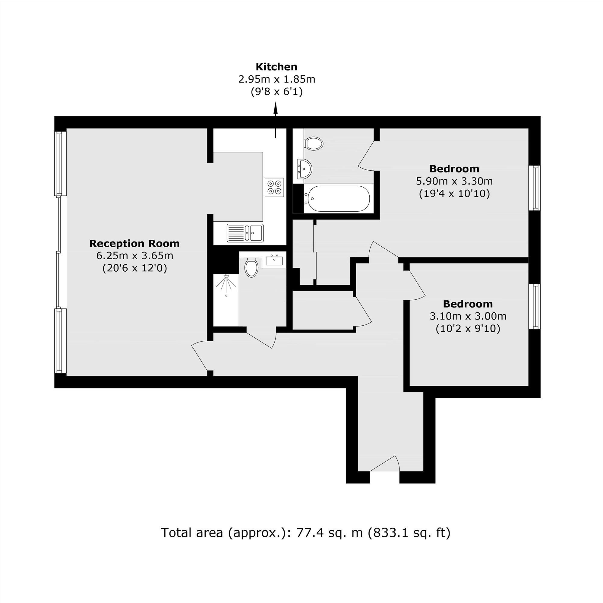 Boardwalk Place, Canary Wharf floorplan