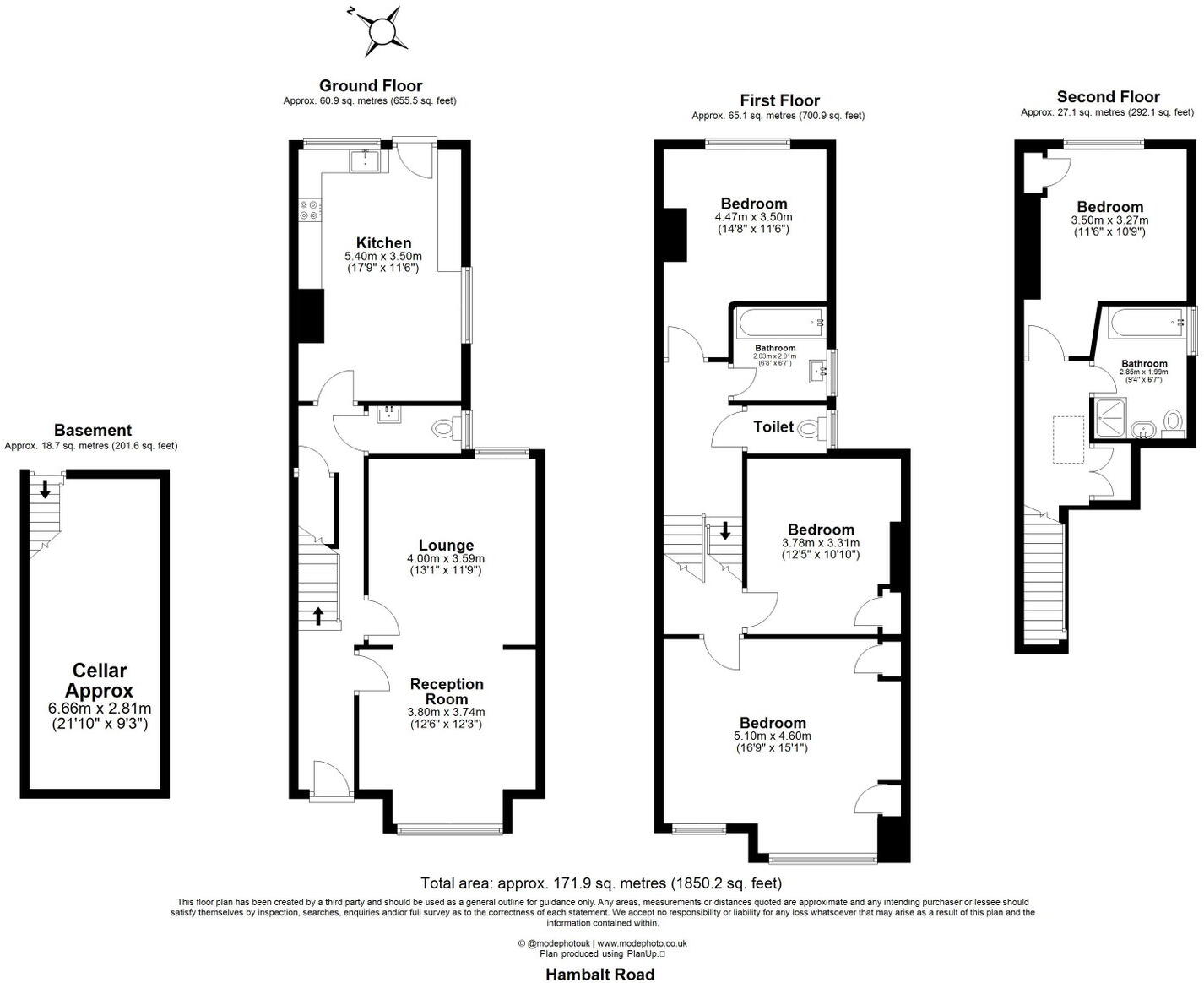 Hambalt Road, Abbeville Village, SW4 floorplan