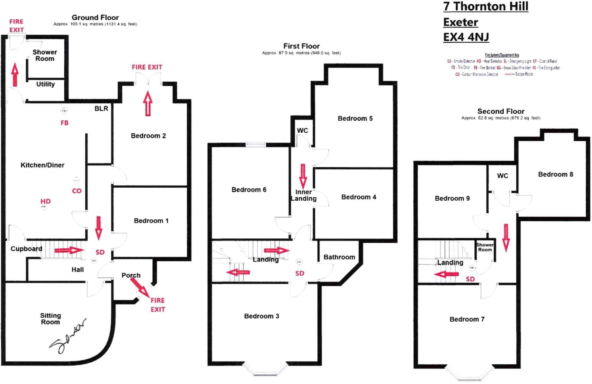 Thornton Hill, Exeter floorplan
