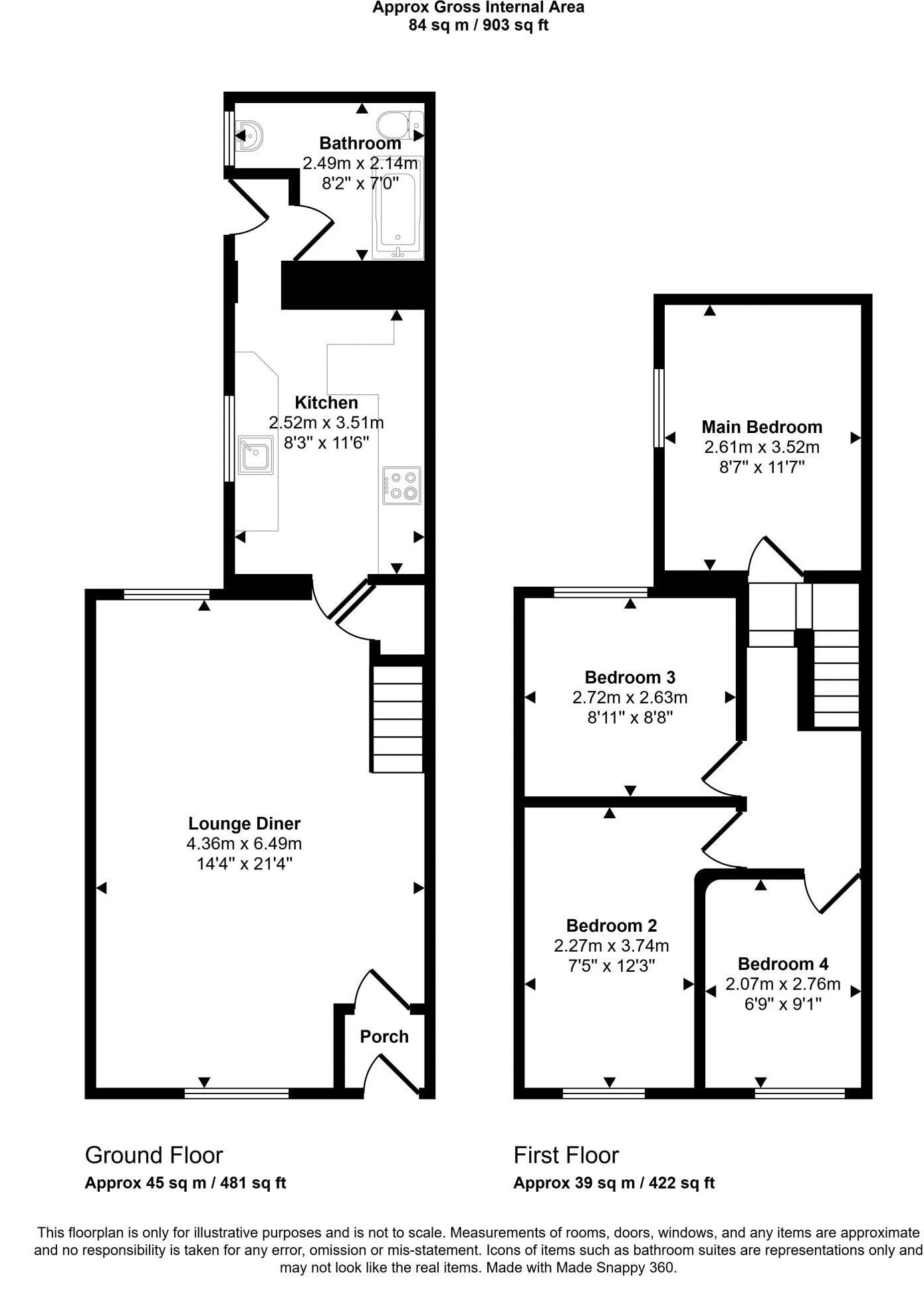 Bute Street, Treherbert, Treorchy, RCT, CF42 5NY floorplan