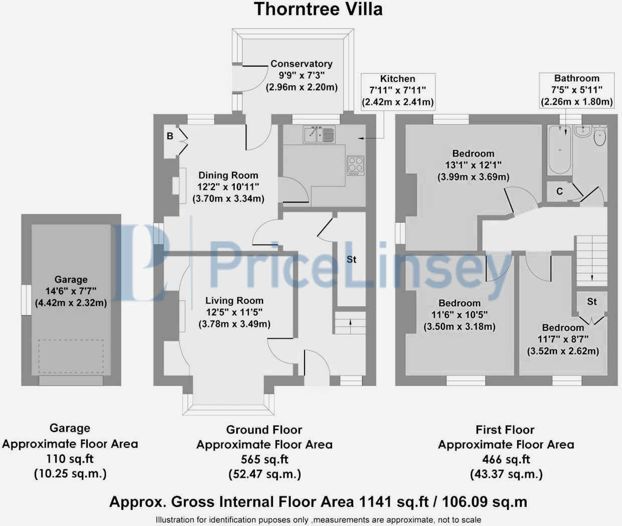 Thorntree Villa, Alport Lane, Youlgrave, Bakewell, Derbyshire DE45 1WN floorplan