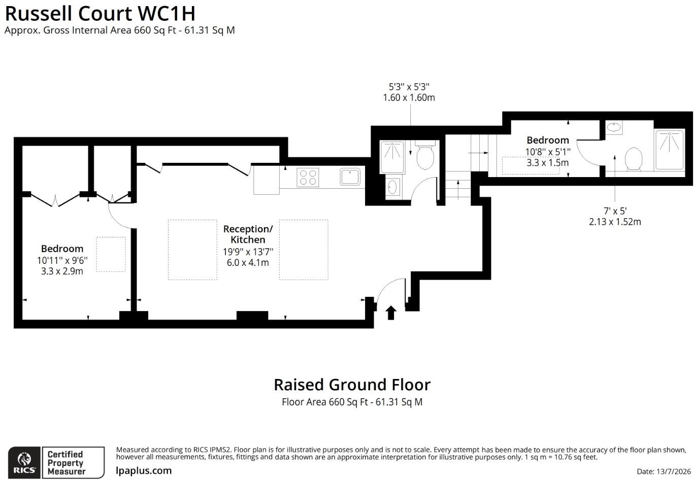 Woburn Place, Bloomsbury, London, WC1H floorplan