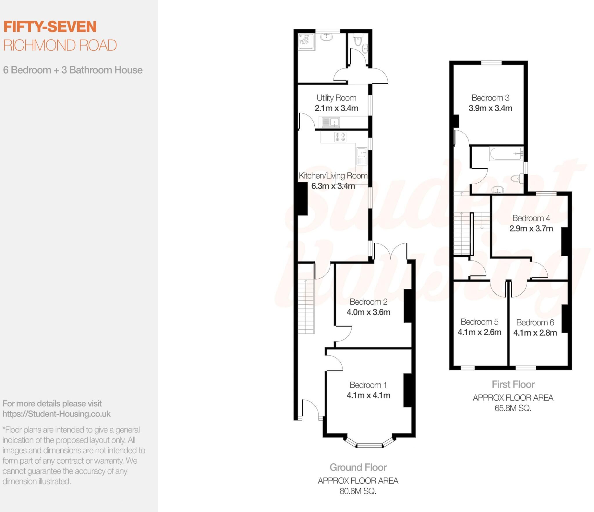 West End // 6 Bed House // June 2027 floorplan