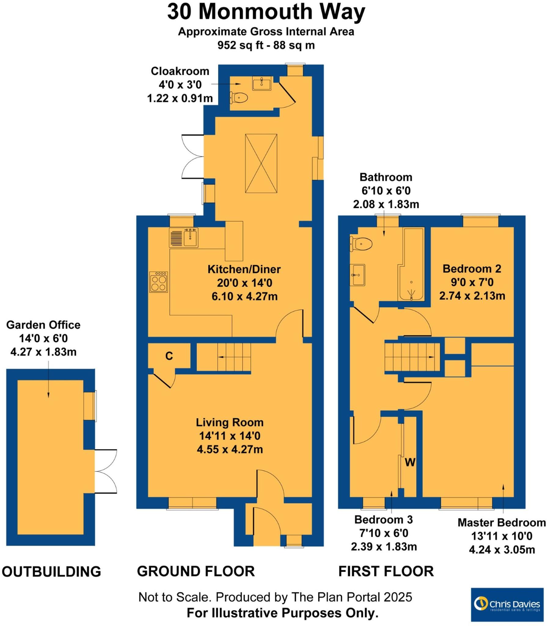 30, Monmouth Way, Boverton, CF61 floorplan