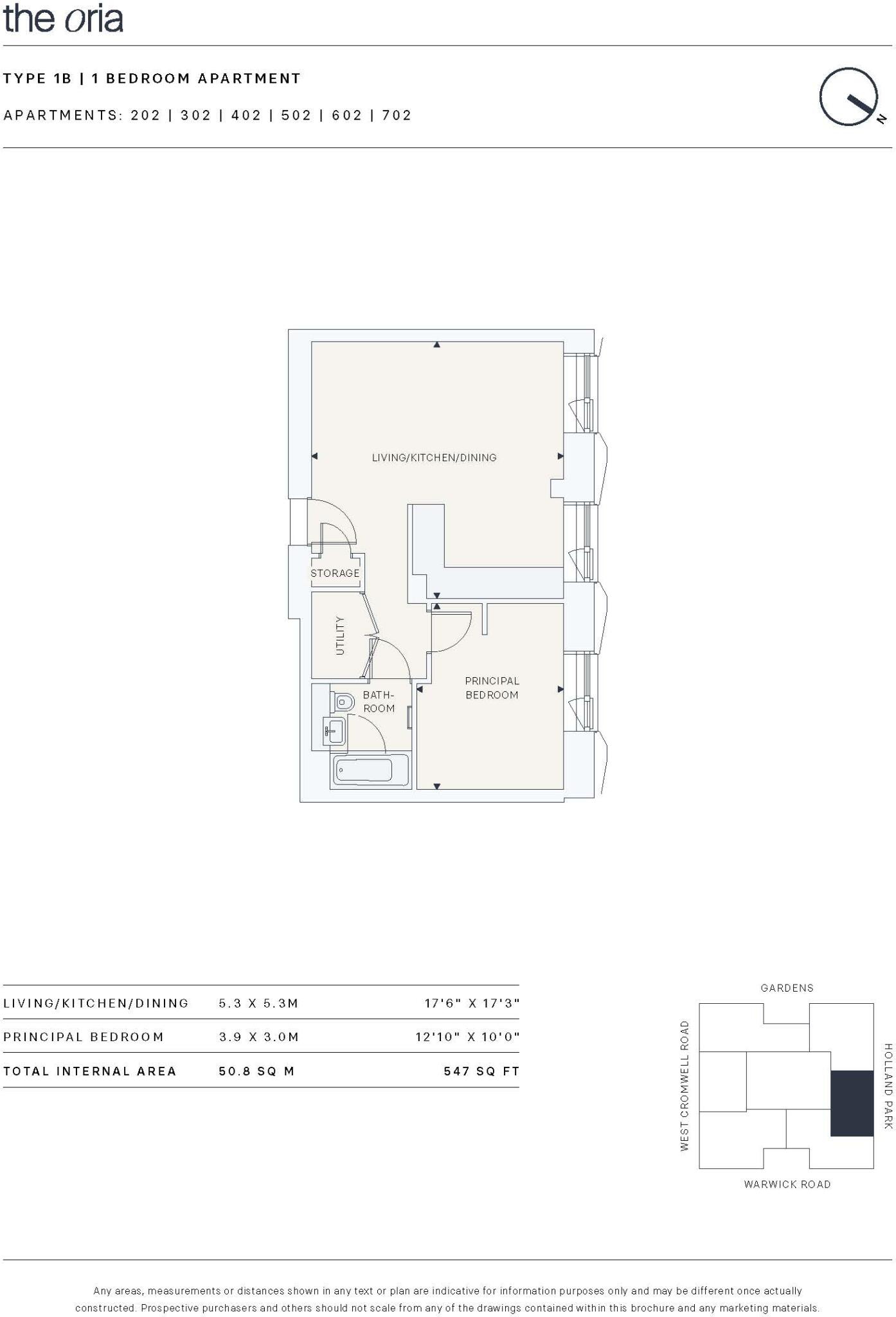 Thr Oria, 100 Kensington, 100 West Cromwell Road, London, W14 floorplan