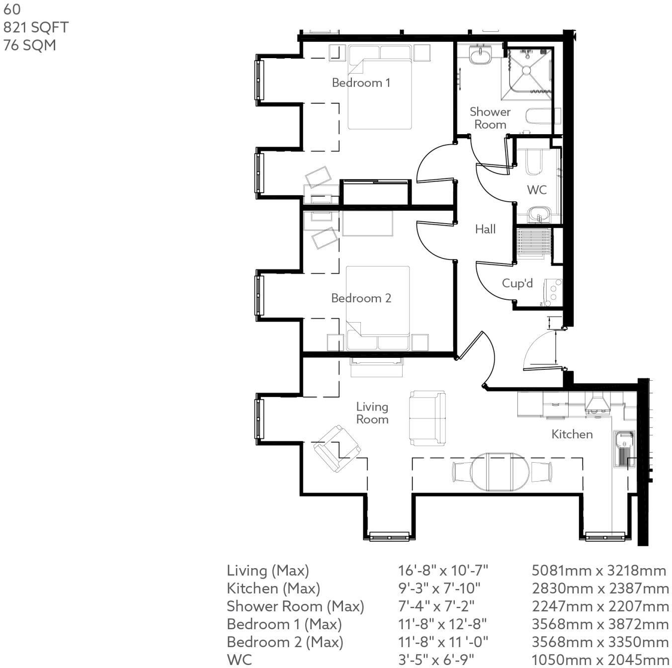 48 Devonshire Place floorplan