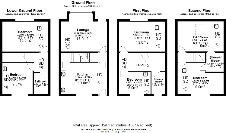 Graham Grove, Leeds floorplan