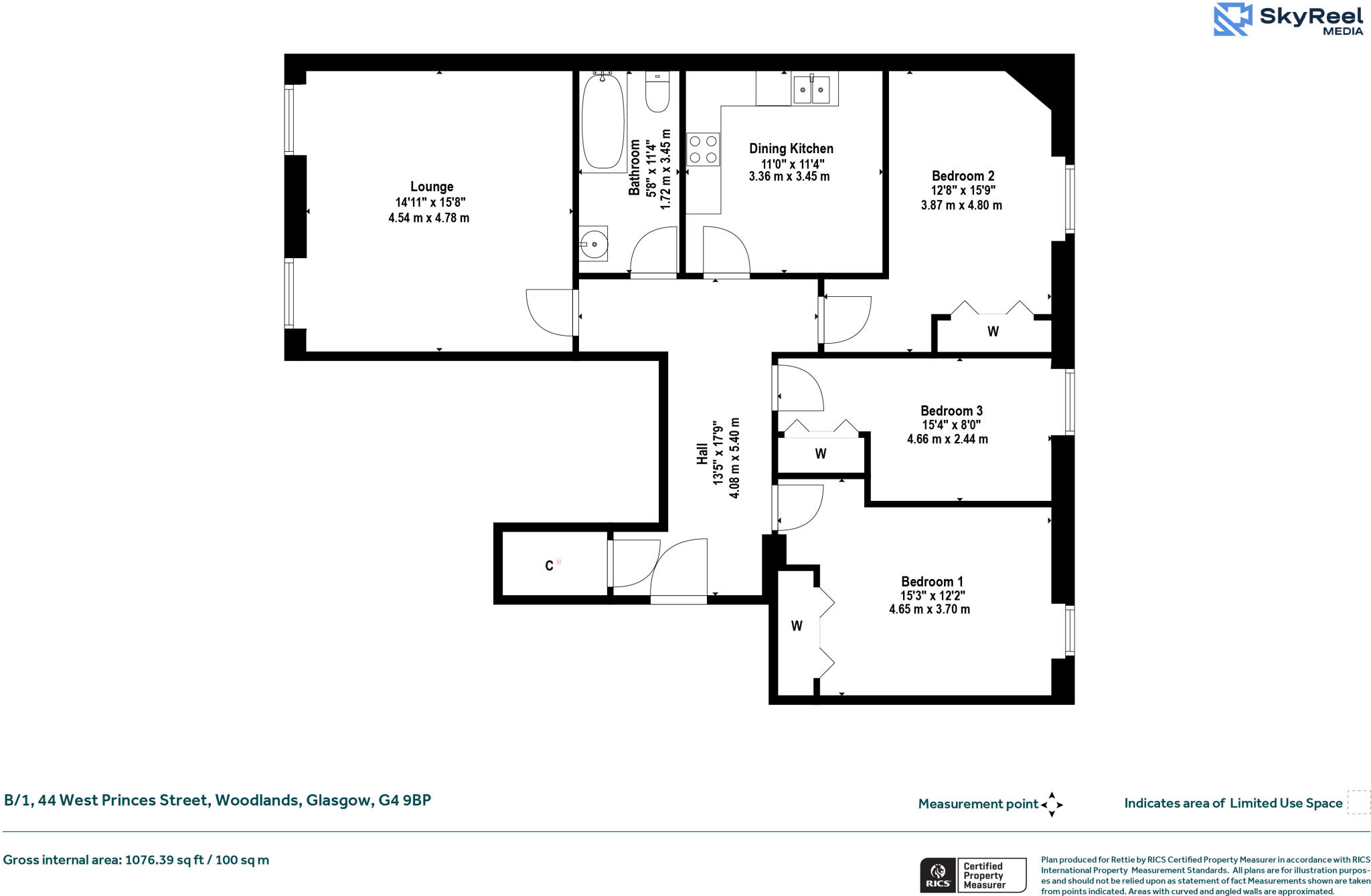 West Princes Street, Woodlands, Glasgow floorplan