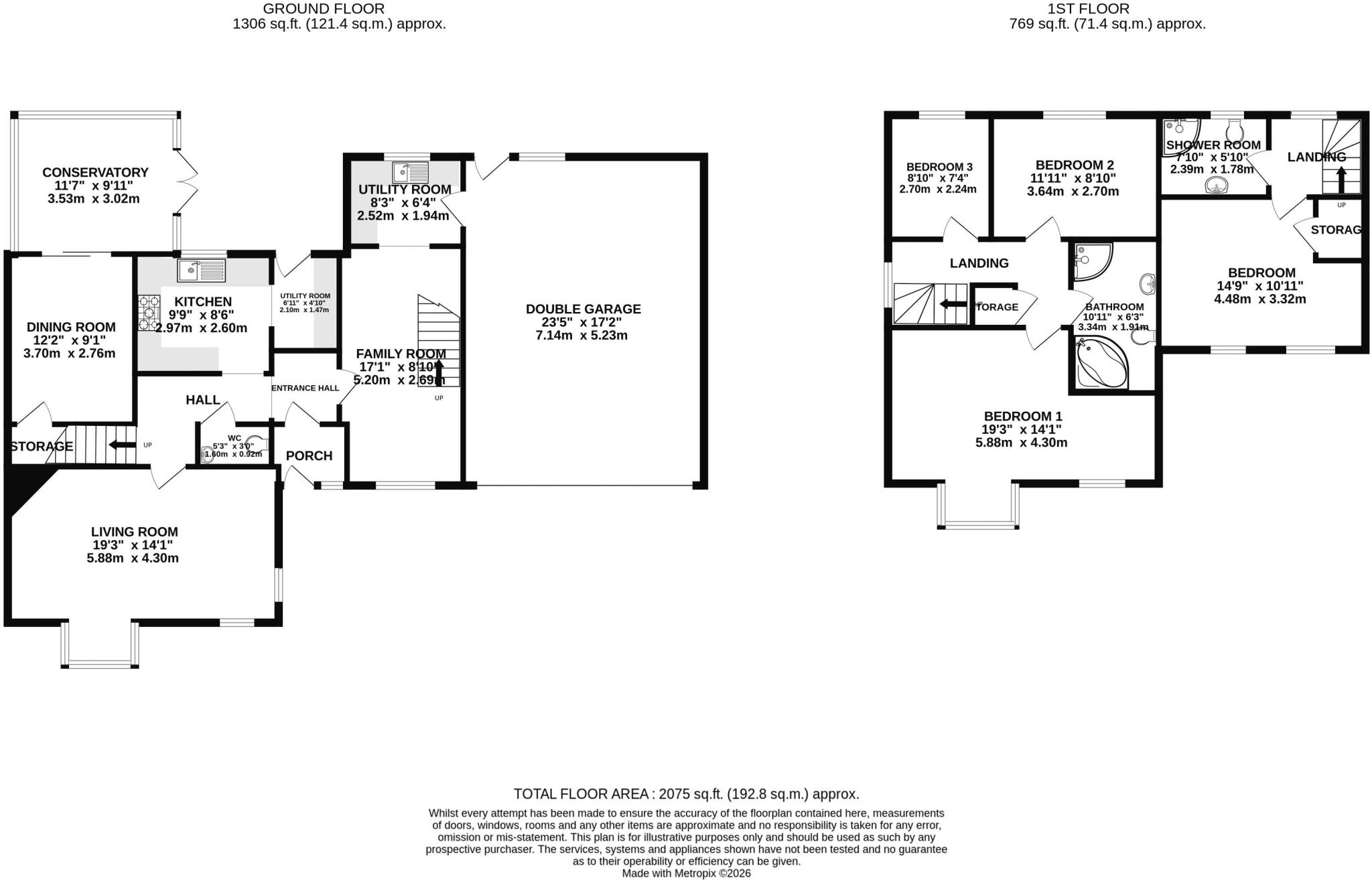 Kent Way, North Worle - SUBSTANTIAL EXTENDED HOME floorplan