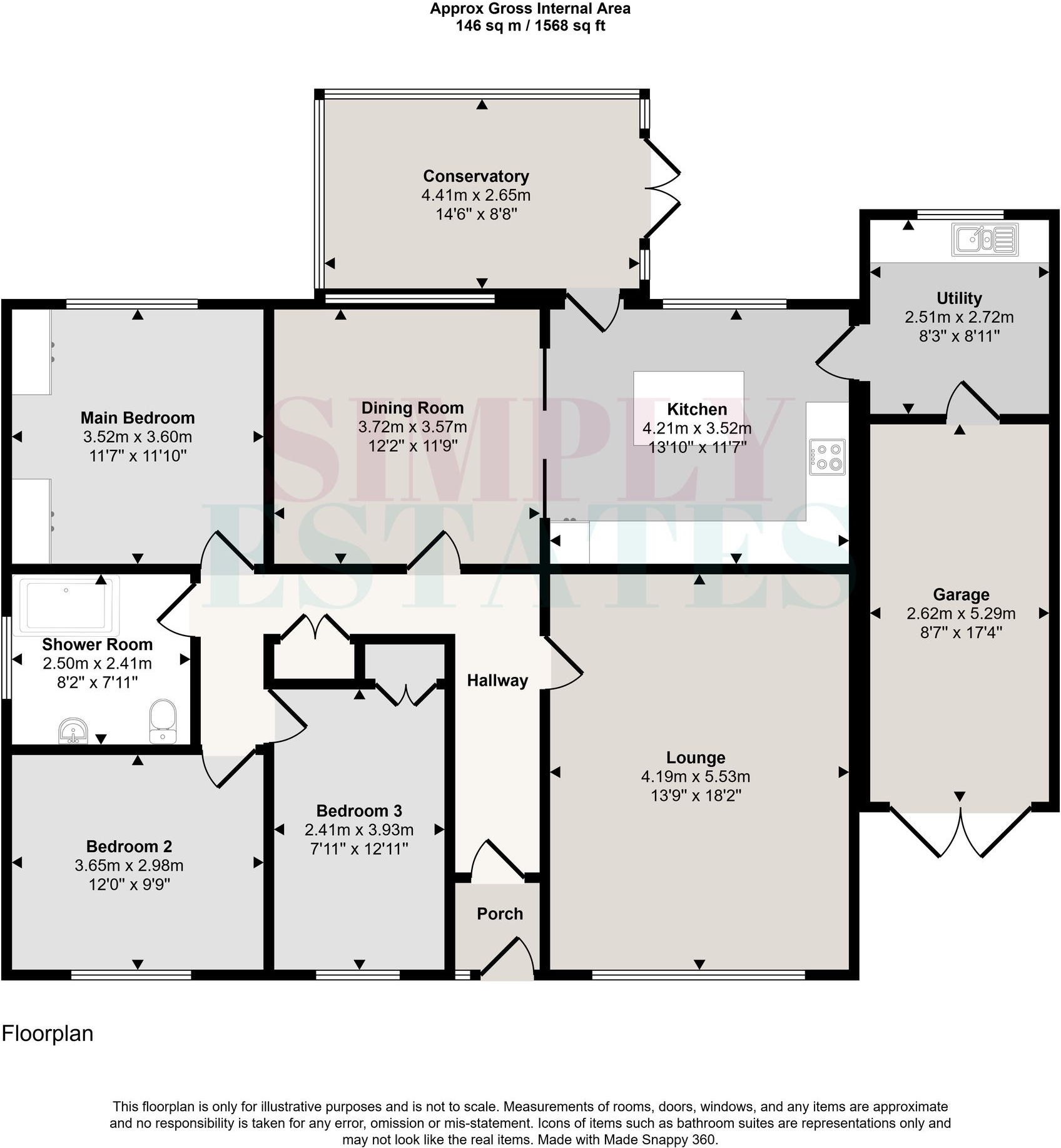 Maes Rhosyn, Towyn, LL22 floorplan