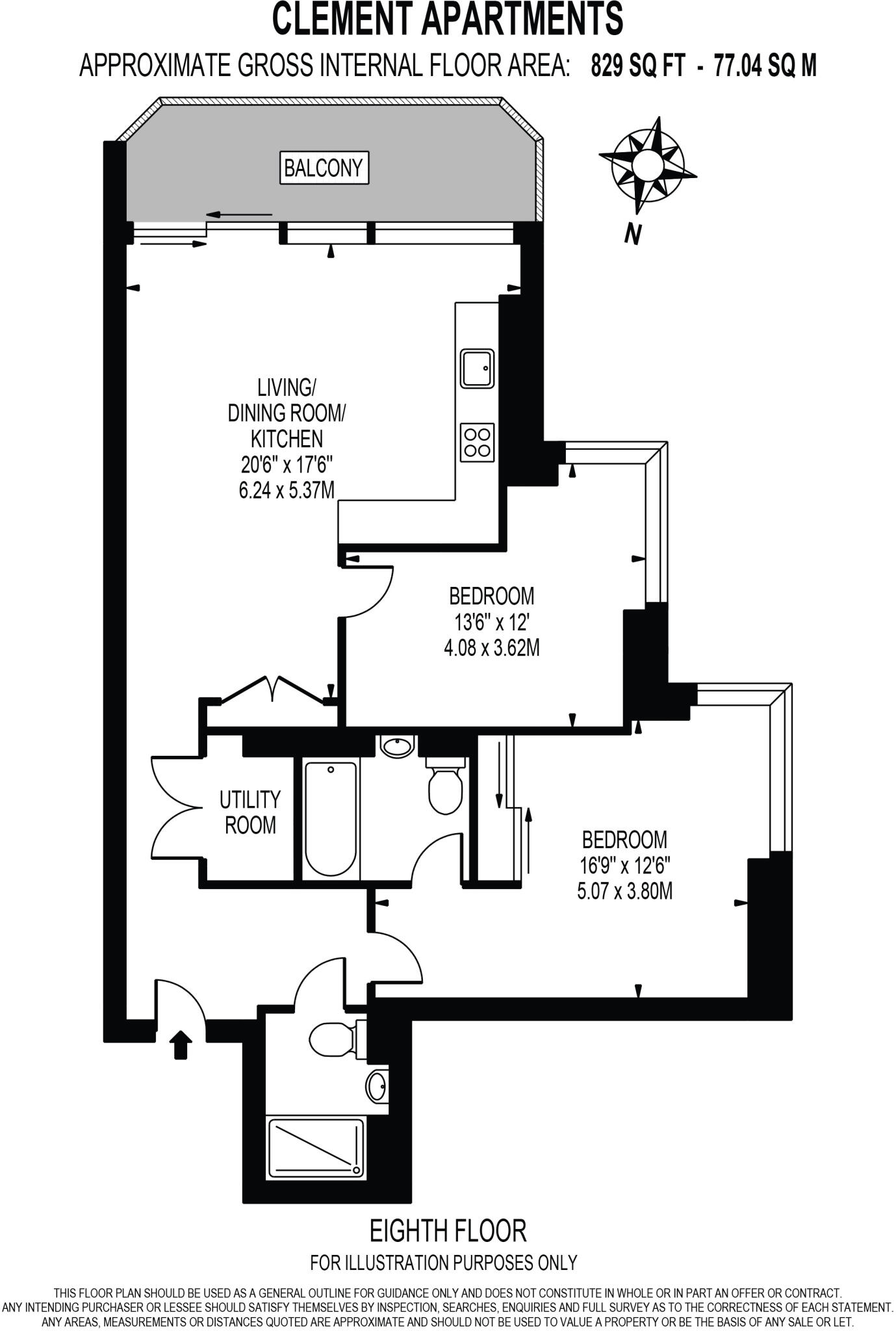 Clement Apartments, Brigadier Walk, Woolwich, SE18 floorplan